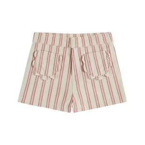 NEW EMILE & IDA girl's flower pocket short in pink stripe